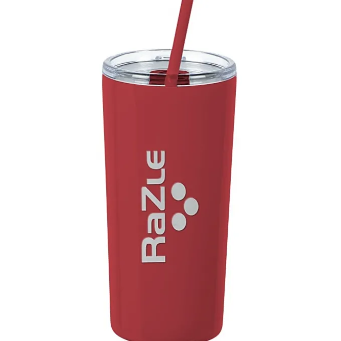 Refresh Baylos Vacuum Tumbler with Straw - 20 oz - Laser Engraved