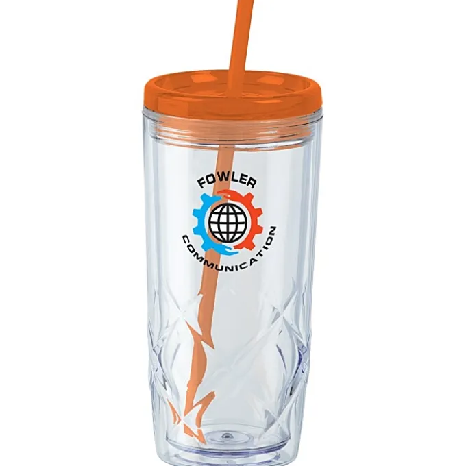 Refresh Simplex Tumbler with Straw - 16 oz - Clear - Full Color