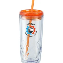 Refresh Simplex Tumbler with Straw - 16 oz - Clear - Full Color