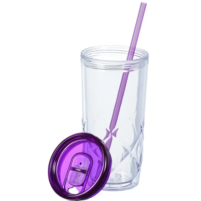Refresh Simplex Tumbler with Straw - 16 oz - Clear - Full Color