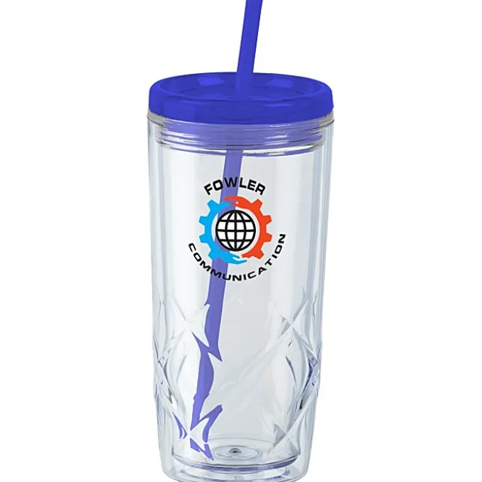 Refresh Simplex Tumbler with Straw - 16 oz - Clear - Full Color