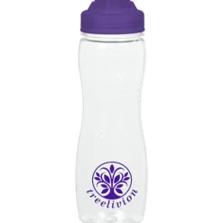 Refresh Zenith Water Bottle with Flip Lid - 24 oz - Clear