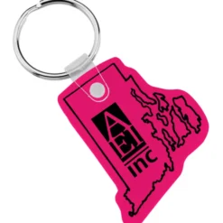 Rhode Island Soft Keychain - Translucent