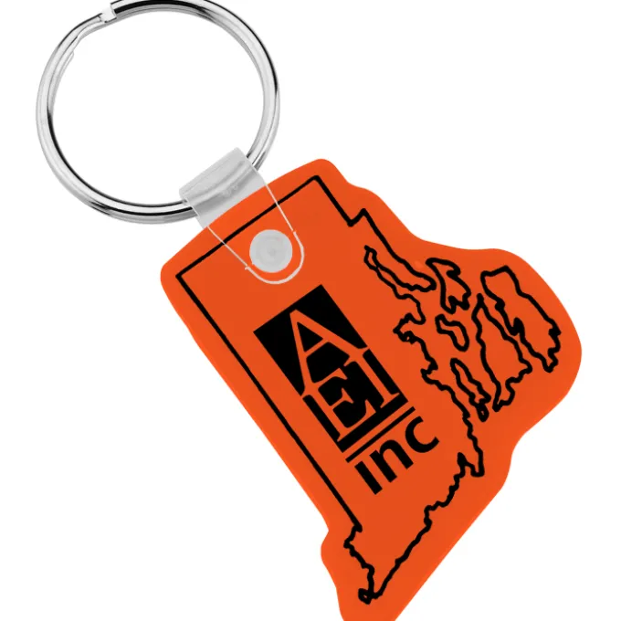 Rhode Island Soft Keychain - Translucent