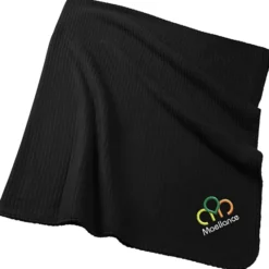 Ribbed Fleece Blanket - Embroidered