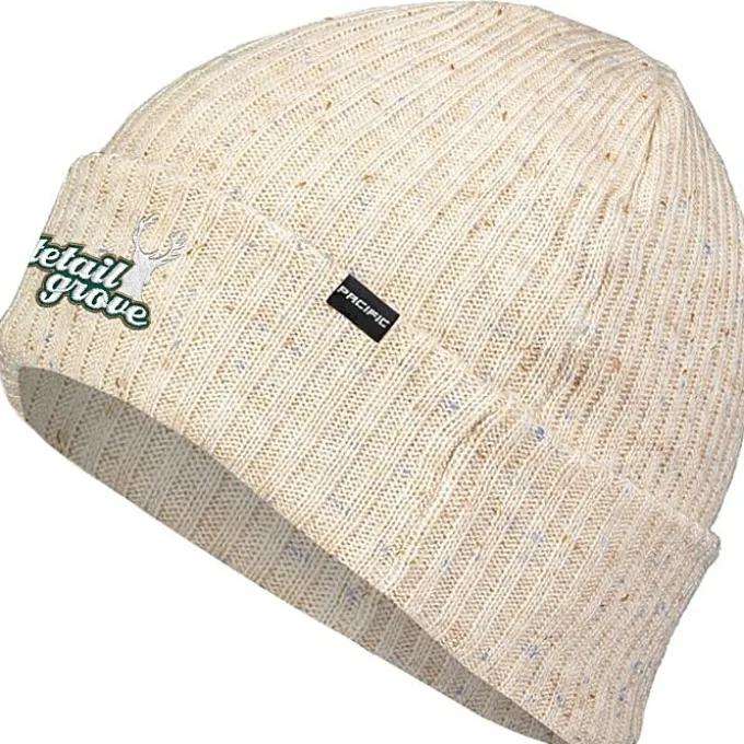 Rib Knit Tweed Beanie