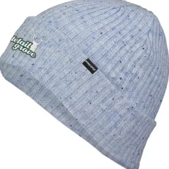 Rib Knit Tweed Beanie