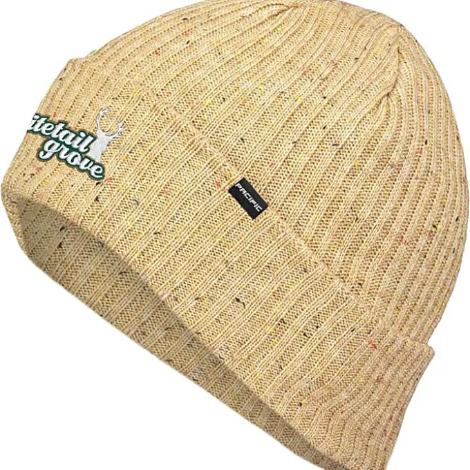 Rib Knit Tweed Beanie