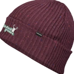 Rib Knit Tweed Beanie