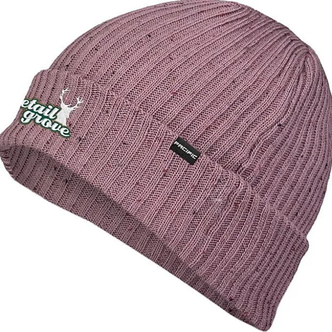 Rib Knit Tweed Beanie