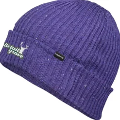 Rib Knit Tweed Beanie