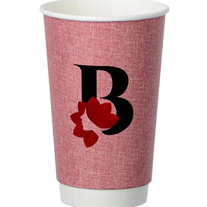 Ridge Full Color Insulated Paper Cup with Lid- 16 oz.