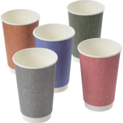 Ridge Full Color Insulated Paper Cup with Lid- 16 oz.