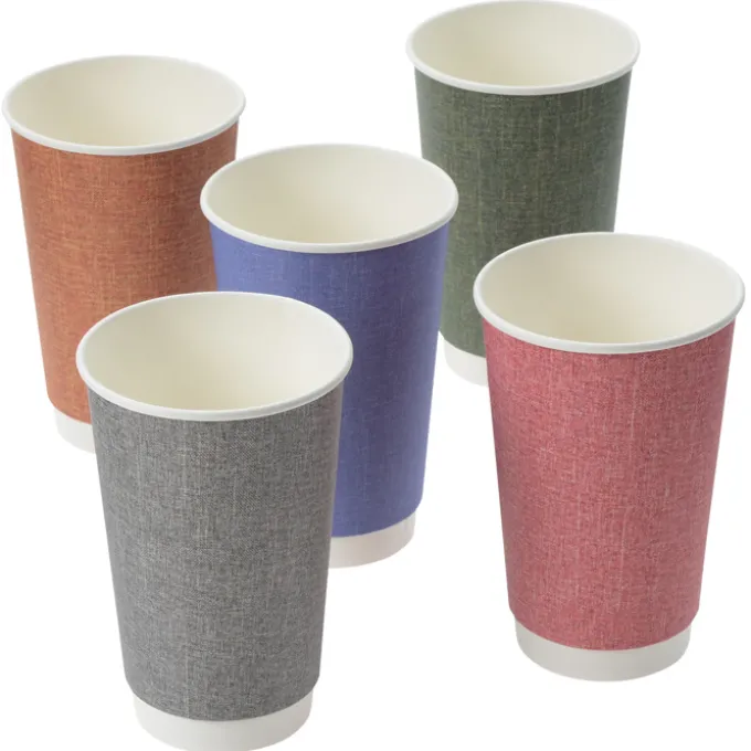Ridge Full Color Insulated Paper Cup with Lid- 16 oz.
