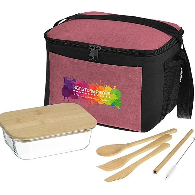 Ridge Line Cooler with Glass Container Lunch Set