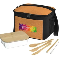 Ridge Line Cooler with Glass Container Lunch Set