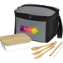 Ridge Line Cooler with Glass Container Lunch Set