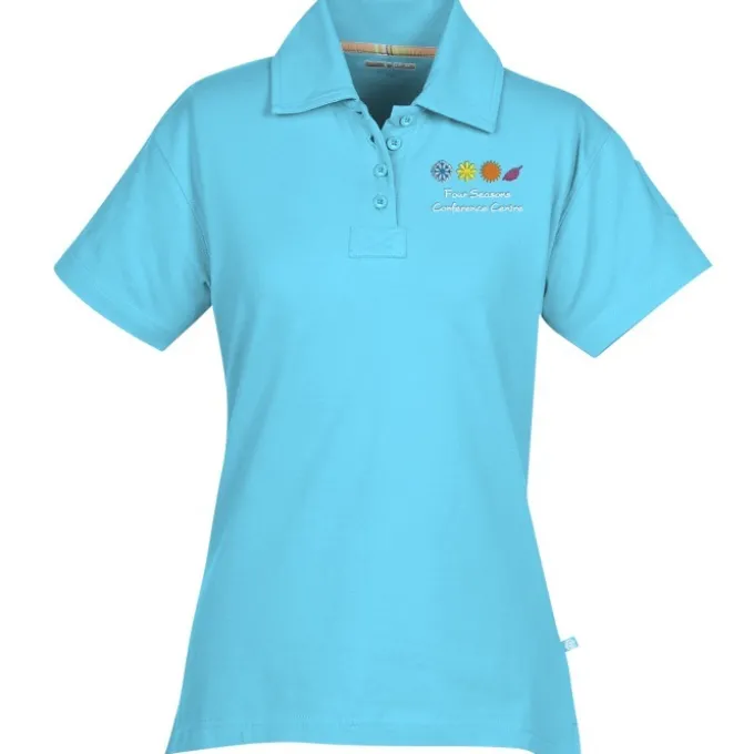 Ringspun Combed Cotton Jersey Polo - Ladies' - Embroidered