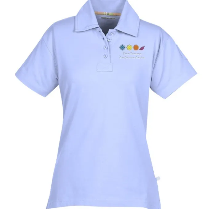Ringspun Combed Cotton Jersey Polo - Ladies' - Embroidered