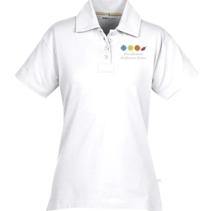 Ringspun Combed Cotton Jersey Polo - Ladies' - Embroidered