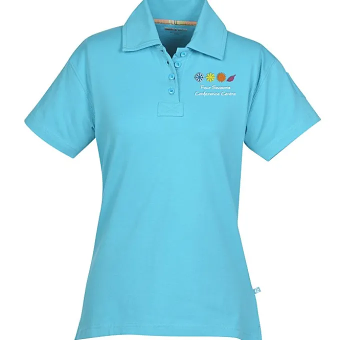 Ringspun Combed Cotton Jersey Polo - Ladies' - Embroidered
