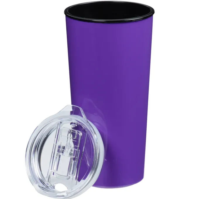 Roadmaster Travel Tumbler - 18 oz - Black Interior - Clear Lid