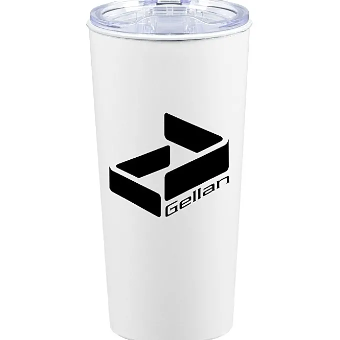 Roadmaster Travel Tumbler - 18 oz - White Interior - Clear Lid