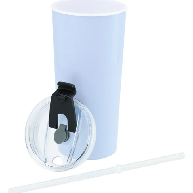 Roadmaster Tumbler with Flip Lid and Straw - 18 oz - White Interior