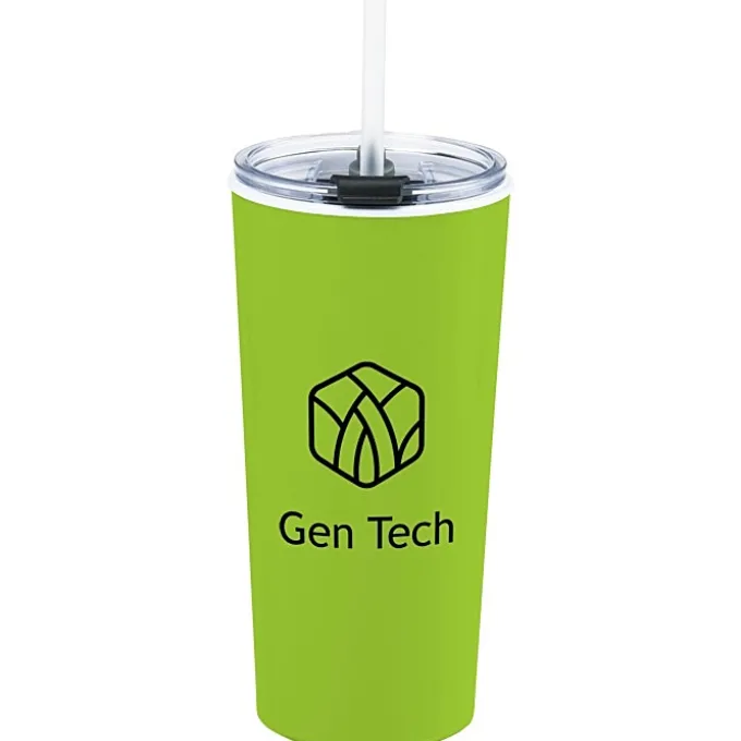 Roadmaster Tumbler with Flip Lid and Straw - 18 oz - White Interior