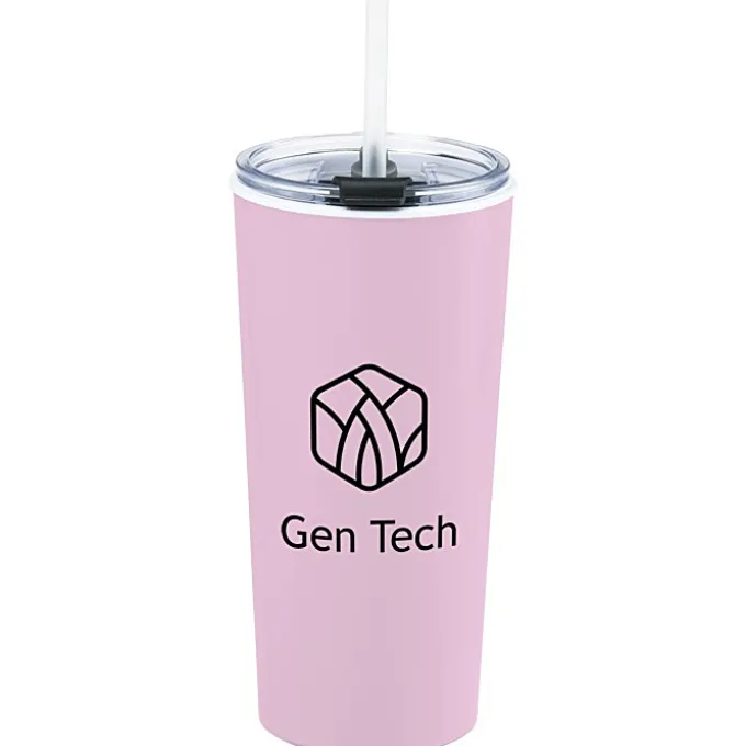 Roadmaster Tumbler with Flip Lid and Straw - 18 oz - White Interior