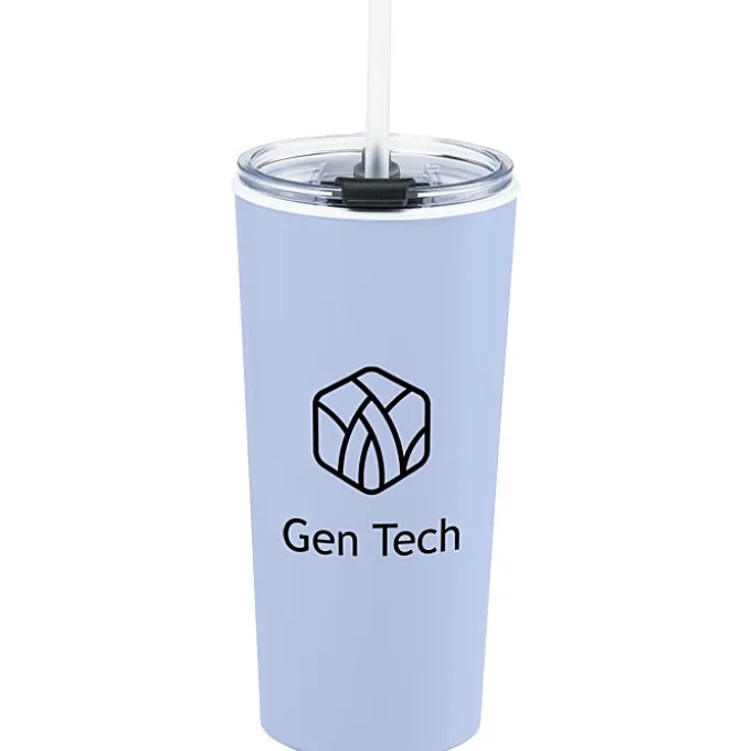 Roadmaster Tumbler with Flip Lid and Straw - 18 oz - White Interior
