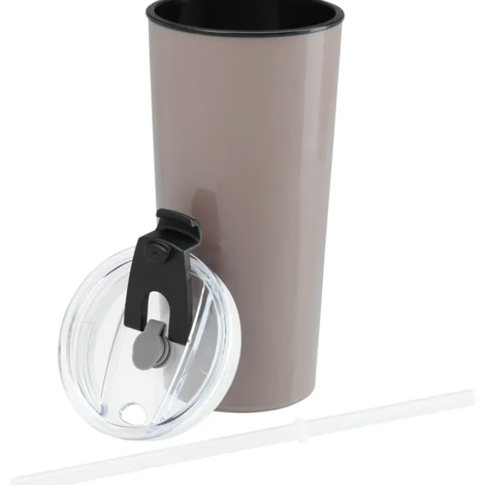 Roadmaster Tumbler with Flip Lid and Straw - 18 oz - Black Interior