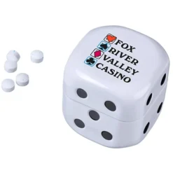 Roll-of-the-Dice Tin with Sugar-Free Mints - 24 hr