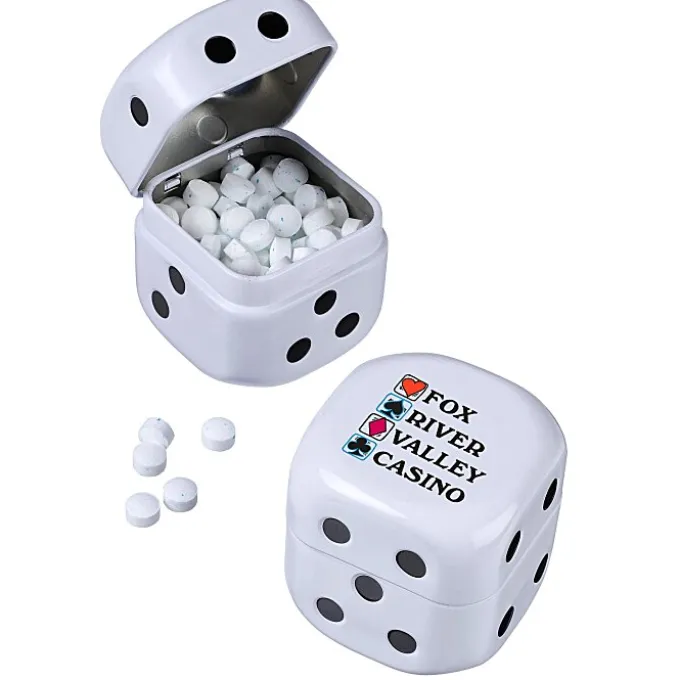 Roll-of-the-Dice Tin with Sugar-Free Mints - 24 hr