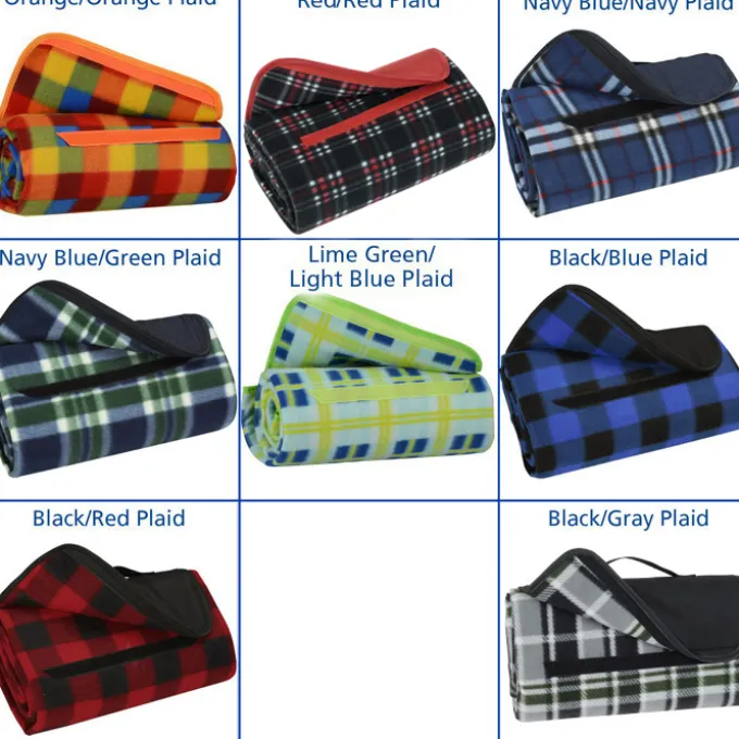 Roll-Up Picnic Blanket - Embroidered