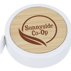 Round Bamboo Accent Tape Measure