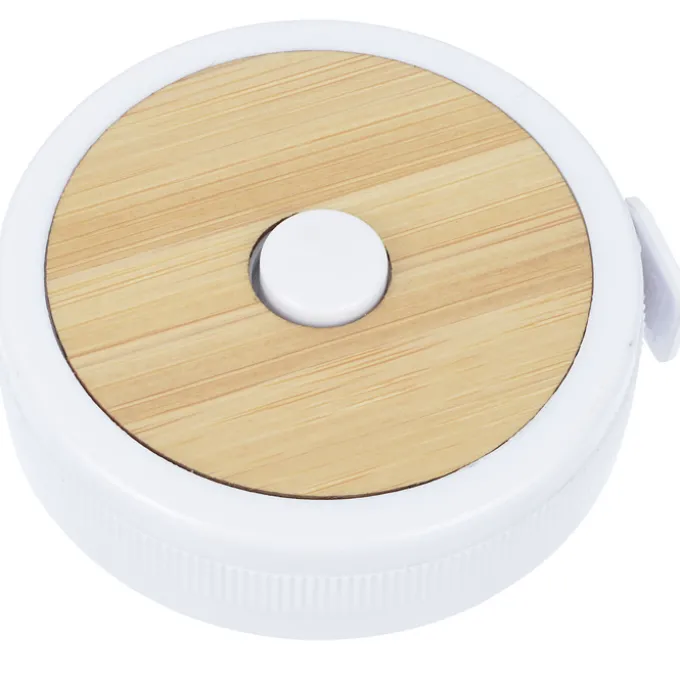 Round Bamboo Accent Tape Measure