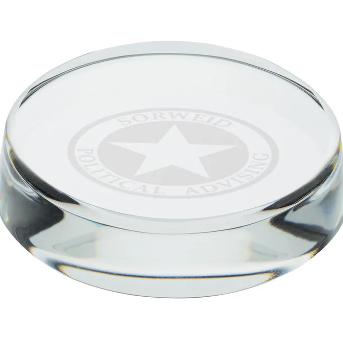 Round Crystal Paperweight