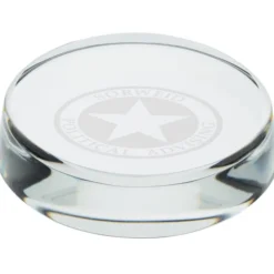 Round Crystal Paperweight - 24 hr