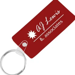 Rounded Corner Rectangle Soft Keychain - Opaque