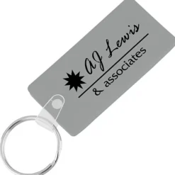 Rounded Corner Rectangle Soft Keychain - Opaque