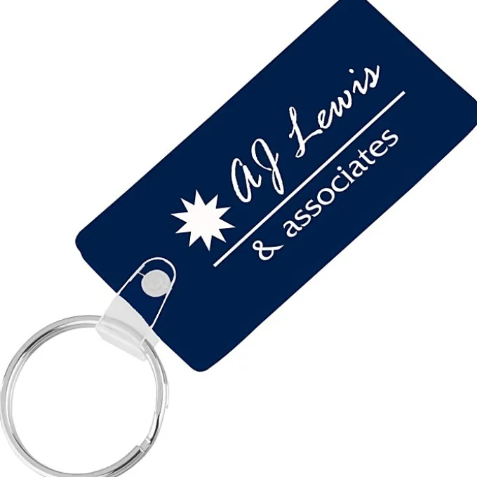 Rounded Corner Rectangle Soft Keychain - Opaque