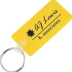 Rounded Corner Rectangle Soft Keychain - Opaque
