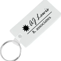 Rounded Corner Rectangle Soft Keychain - Opaque