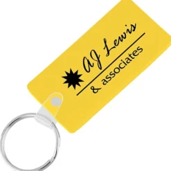 Rounded Corner Rectangle Soft Keychain - Opaque