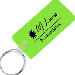 Rounded Corner Rectangle Soft Keychain - Translucent