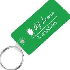 Rounded Corner Rectangle Soft Keychain - Translucent