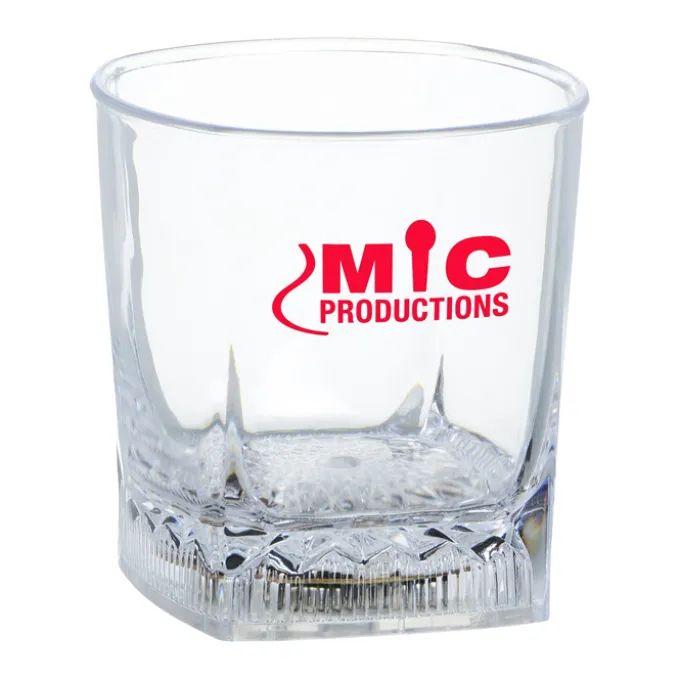 Rounded Cube LED Whiskey Rocks Glass - 8 oz.