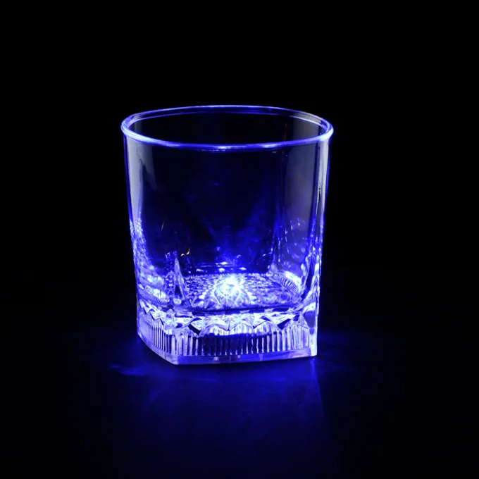 Rounded Cube LED Whiskey Rocks Glass - 8 oz.