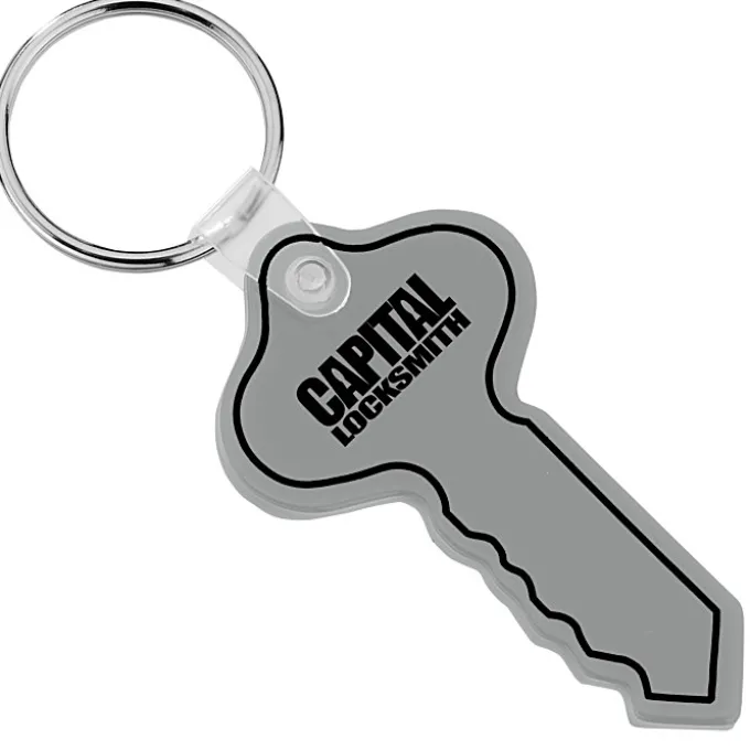 Round Head Key Soft Keychain - Opaque